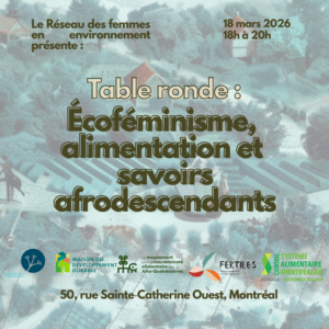 Table ronde : Écoféminisme,  alimentation et  savoirs afrodescendants