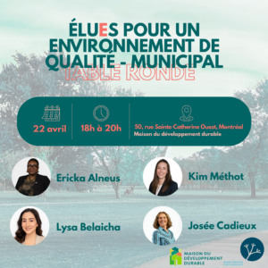 Table ronde : Élues pour un environnement de qualité - municipal